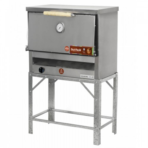 Horno Pizzero Sol Real 607i Gauchito Acero Inox 6 Pizzas Gas Envasado