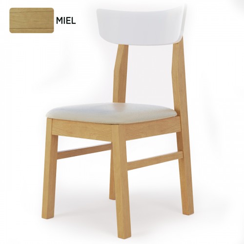 Silla Comedor Inmacol 140 Mediterraneo Curva Tapizada Madera Miel