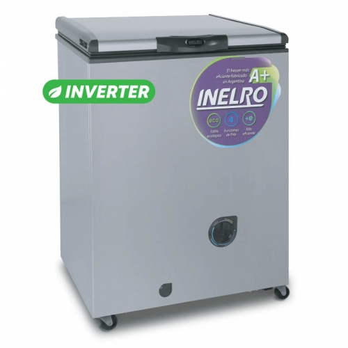 Freezer Horizontal Inverter Inelro Fih-130 135 Lts Gris Plata