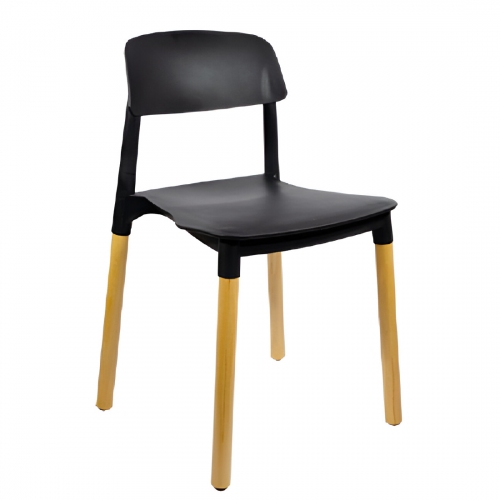 Silla De Diseño Comedor Quality Milan Patas De Madera Negra