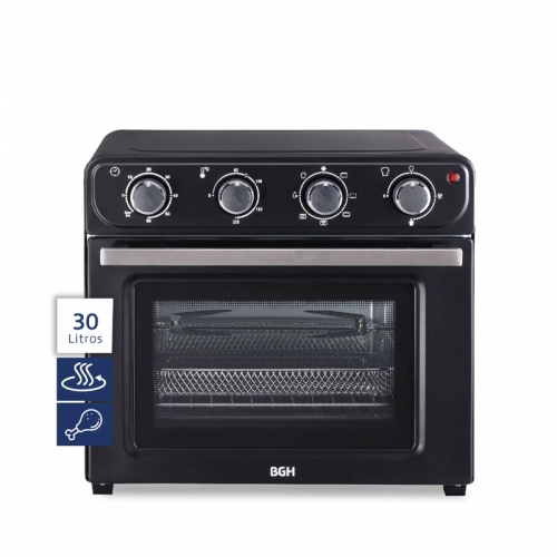 Horno Eléctrico Y Freidora De Aire Bgh Bhe30fn24t 30l Negro