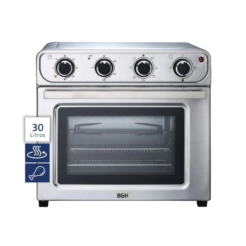 Horno Eléctrico Y Freidora De Aire Bgh Bhe30fx24t 30l Inox