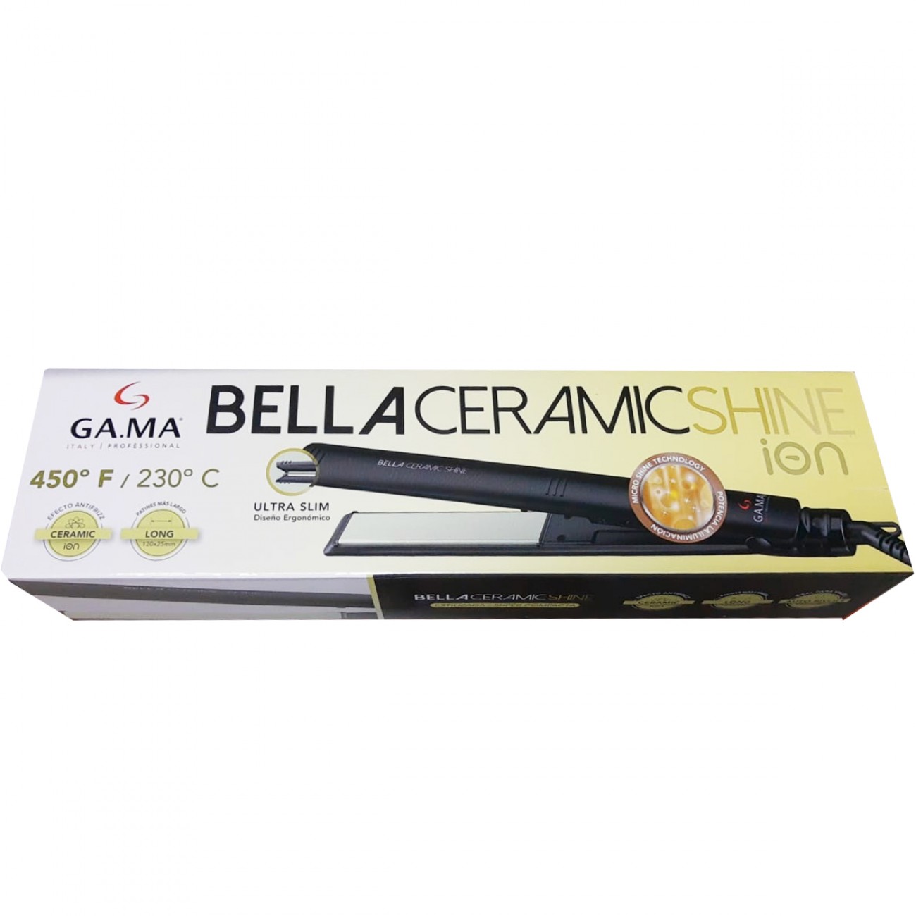 Imagen Planchita De Pelo Gama Bella Ceramic Shine Ion