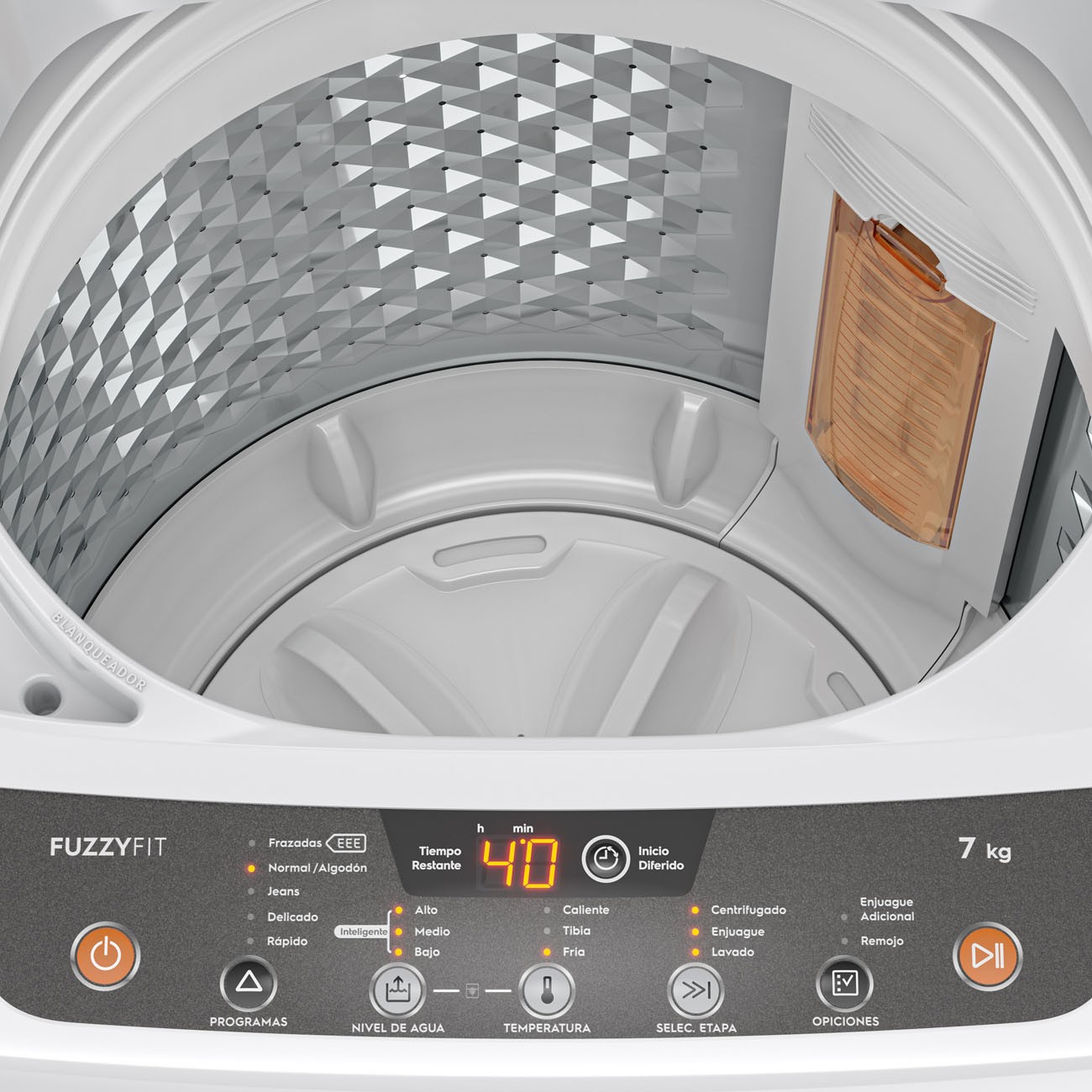 Imagen Lavarropas Automático Gafa Fuzzy Fit 7 Kg 760 Rpm Blanco