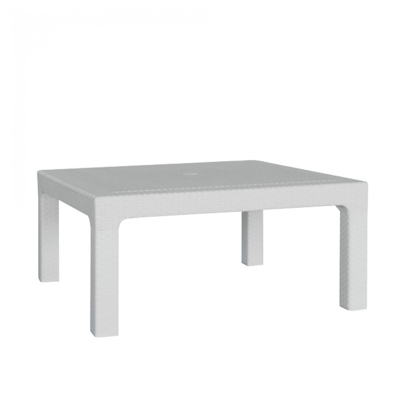 Imagen Mesa Ratona Plástica Quality Nepal Cuadrada 90x44 Blanca