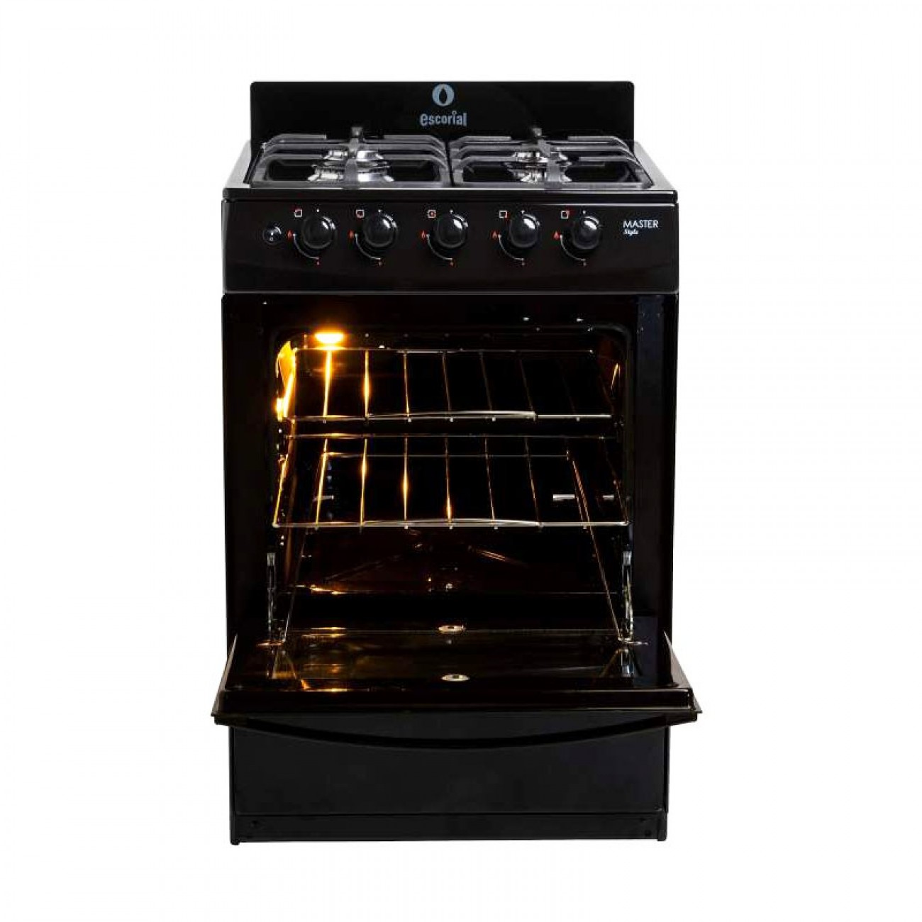 Imagen Cocina Multigas Escorial Master Style 4h 56 Cm Con Luz Negra