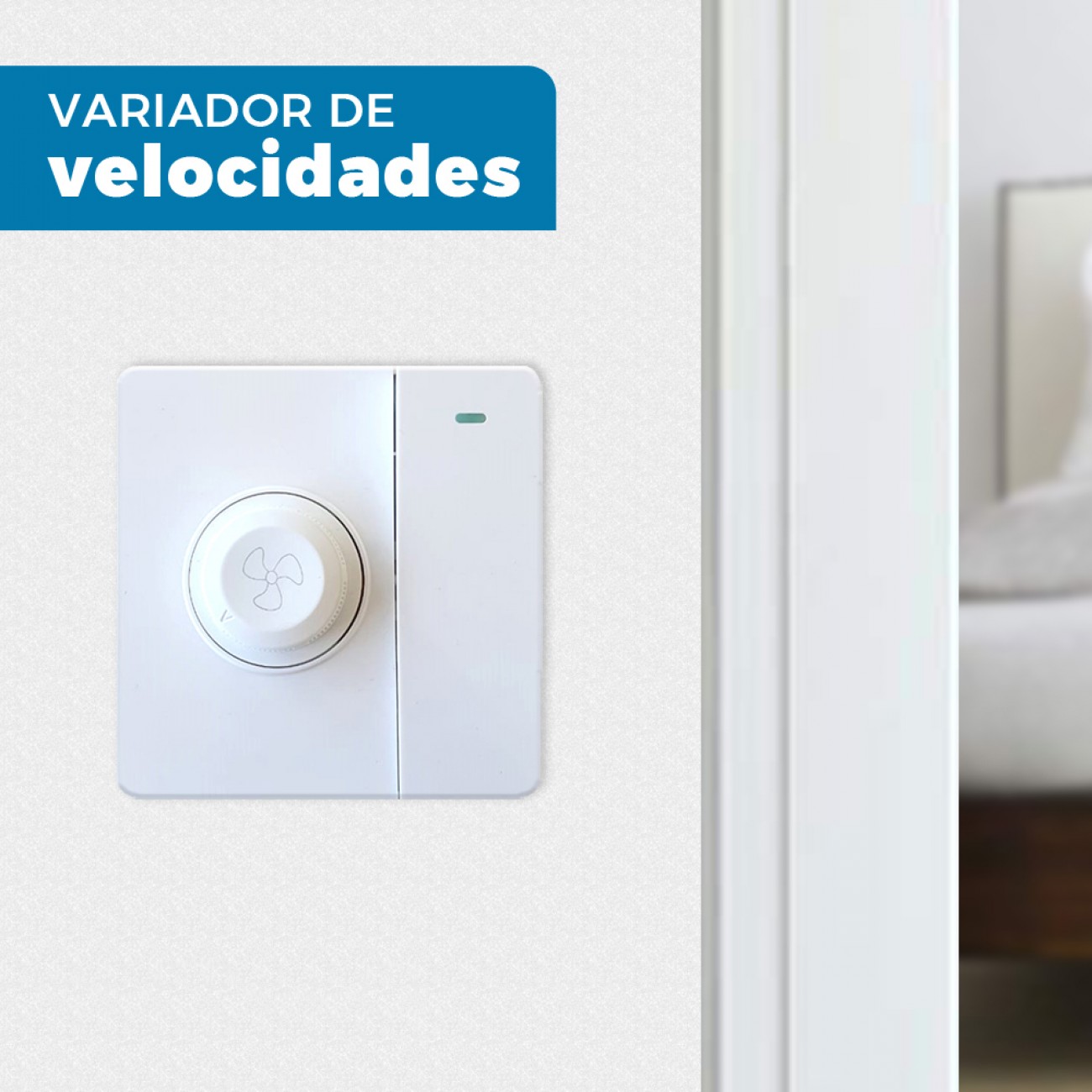 Imagen Ventilador De Techo Severbon Vta420ta Luz Led Metal Blanco