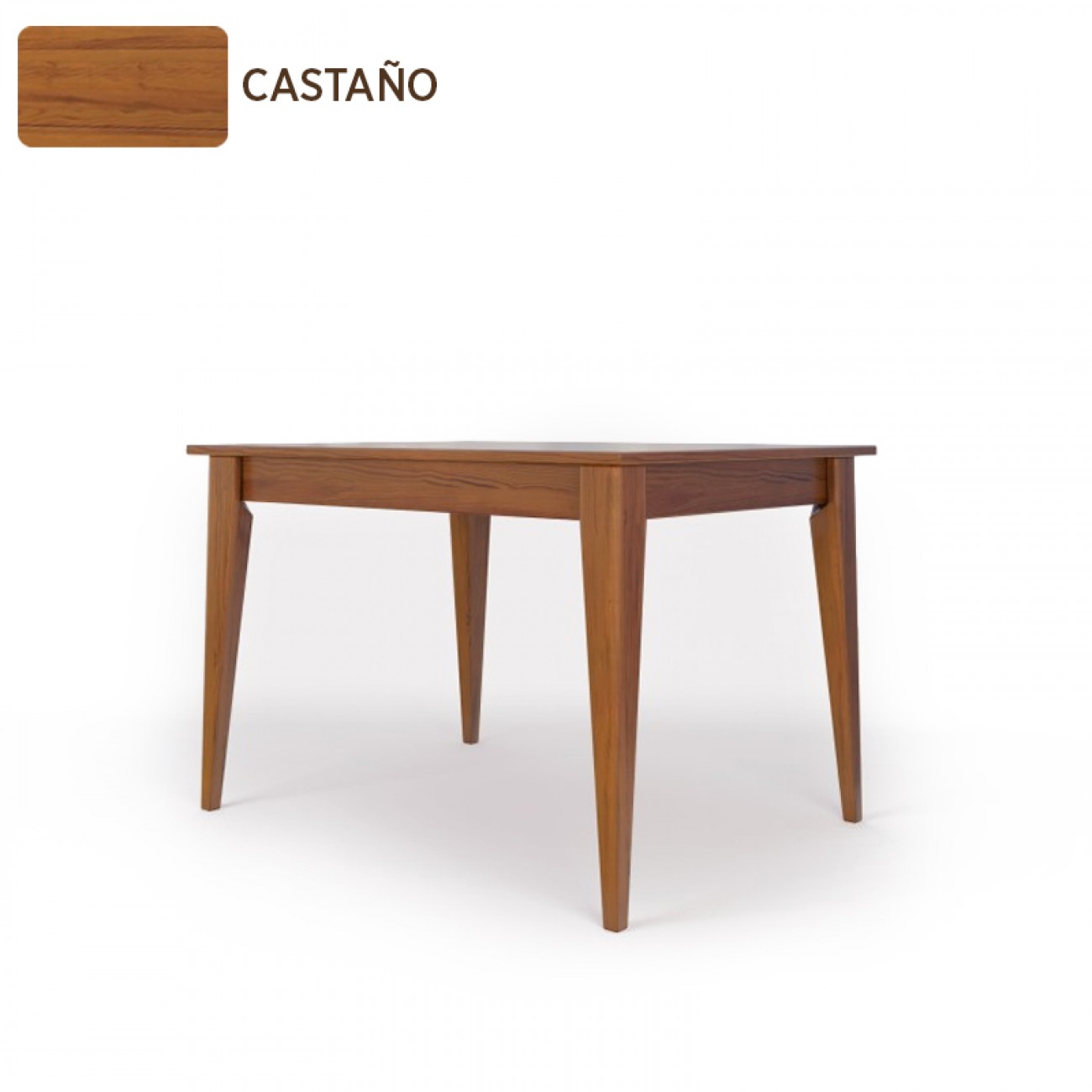 Imagen Mesa Comedor Inmacol 147 Escandinava 120x90 Madera Maciza Castaño