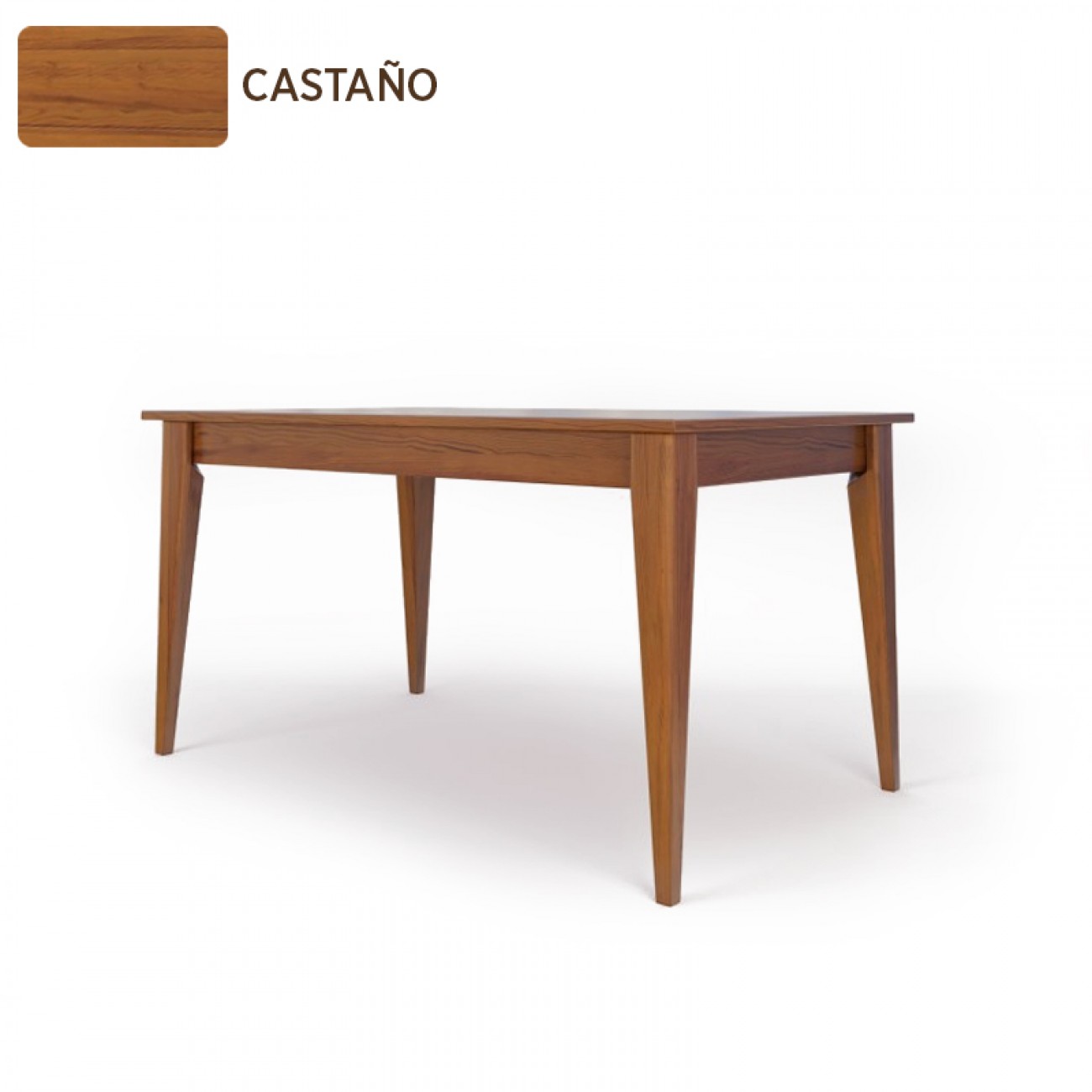 Imagen Mesa Comedor Inmacol 148 Escandinava 150x90 Madera Maciza Castaño