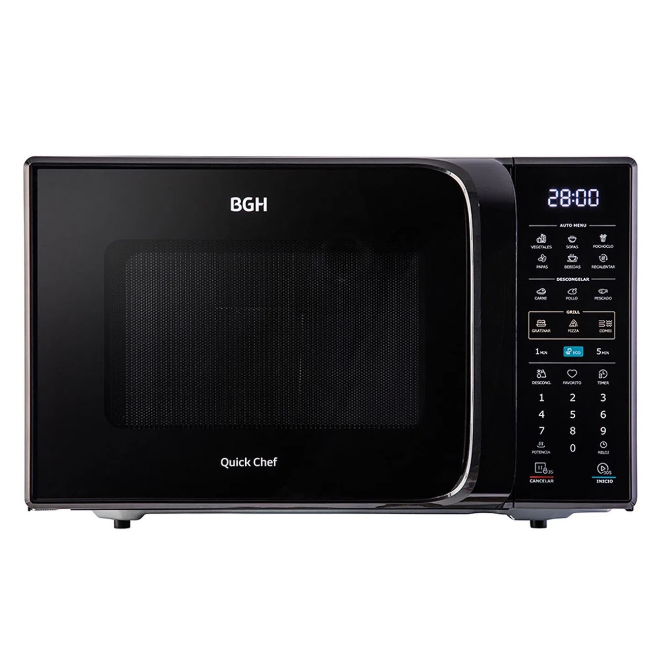 Imagen Microondas Con Grill Bgh B228dn20 28 Lts Digital Negro