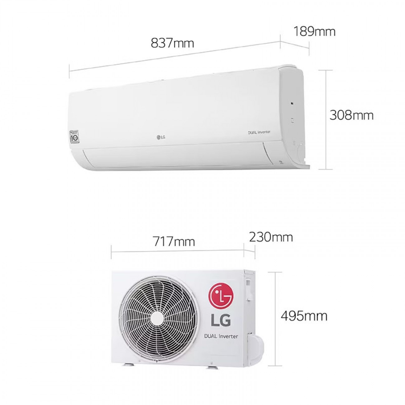 Imagen Aire Acond Split Inverter Lg S4-w12ja31a 3517w Wifi Blanco