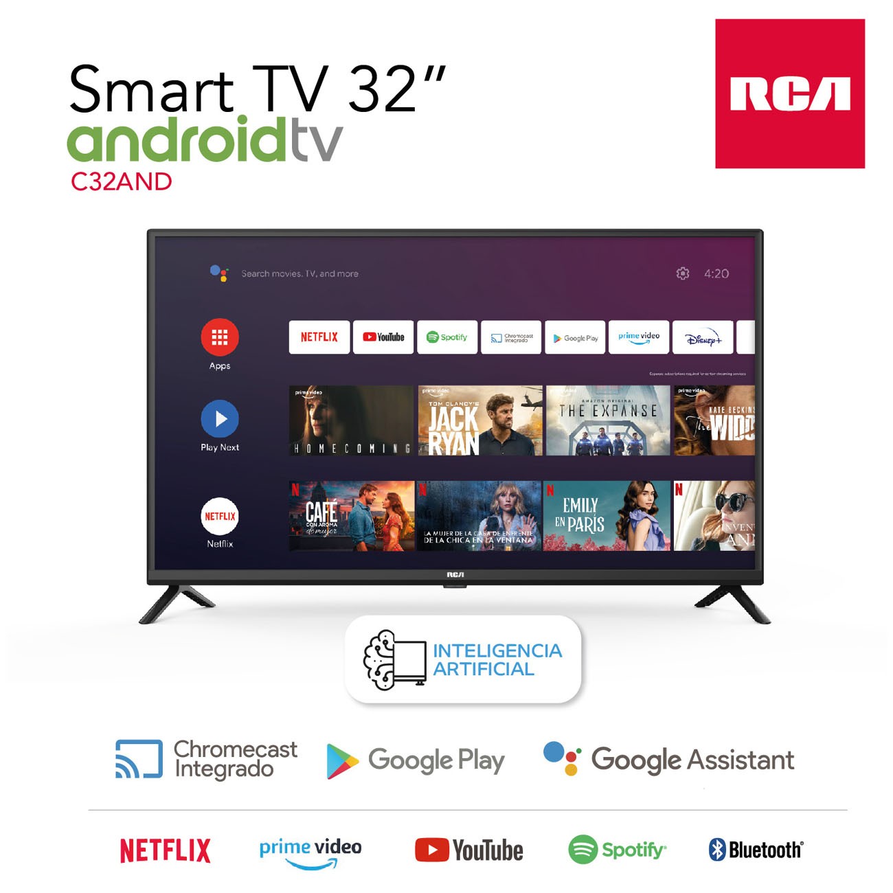 Imagen Smart Tv Led 32" Rca C32and Android Hd