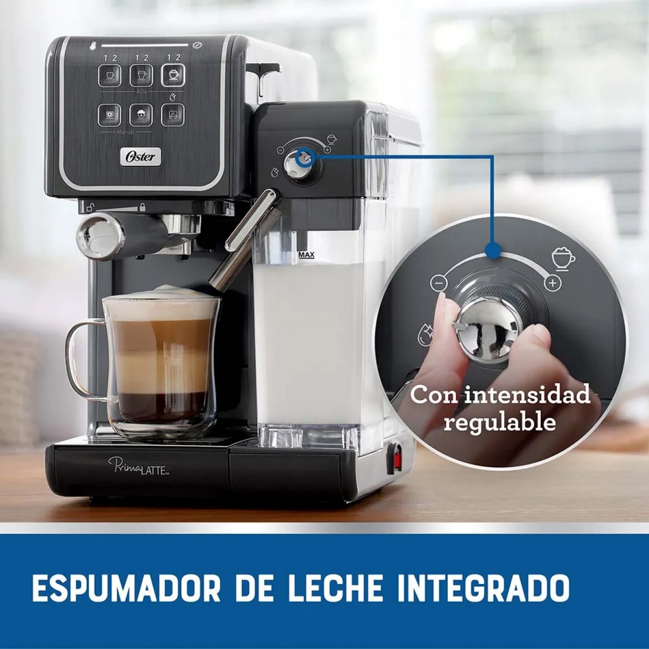 Imagen Cafetera Expreso Oster Bvstem6801 19 Bar Para Cápsulas Negra