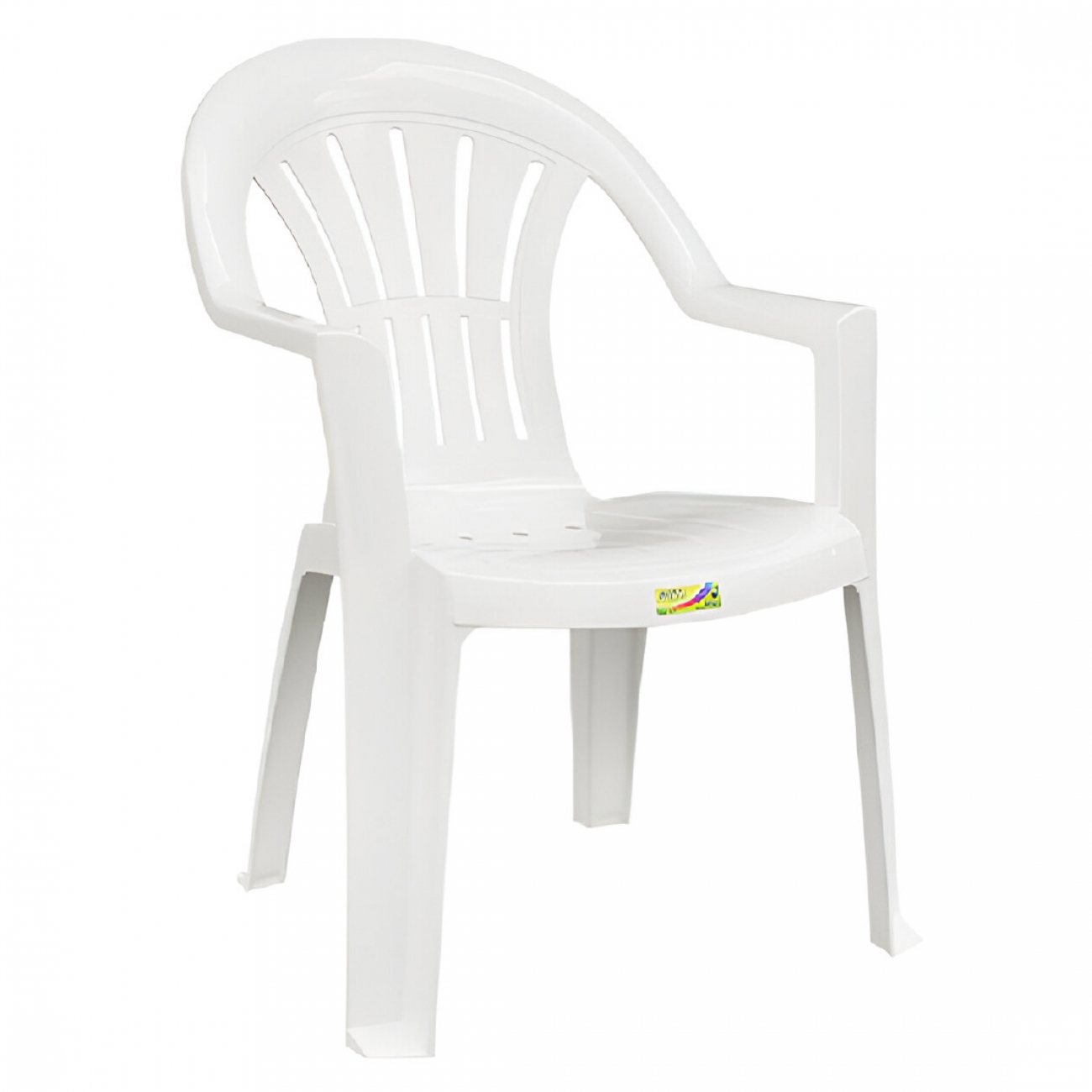 Imagen Sillón Plástico De Jardín Quality Lautaro Apoyabrazo Blanco