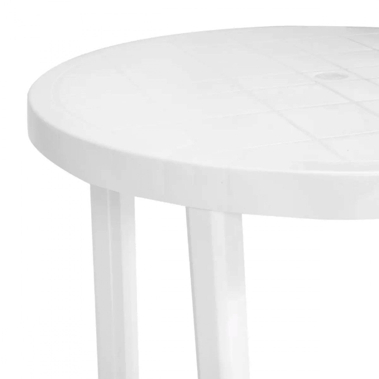 Imagen Mesa Jardín Plástico Garden Life Guinea Redonda 90 Cm Blanca