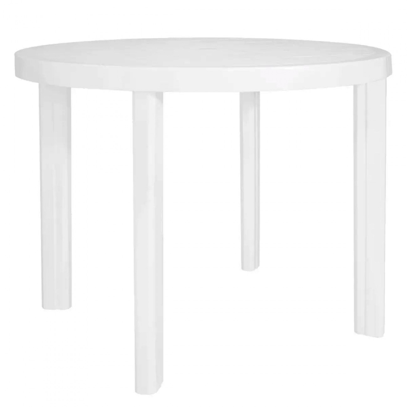 Imagen Mesa Jardín Plástico Garden Life Guinea Redonda 90 Cm Blanca